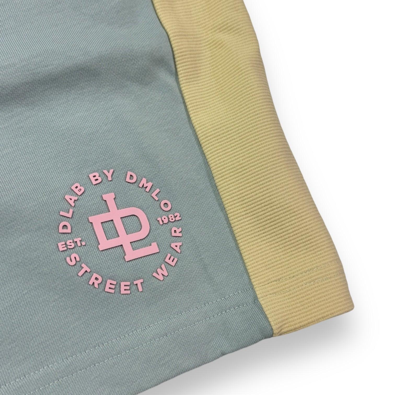 DLAB Oversized Shorts Baby Blue/Cream/Brown - DlabStore