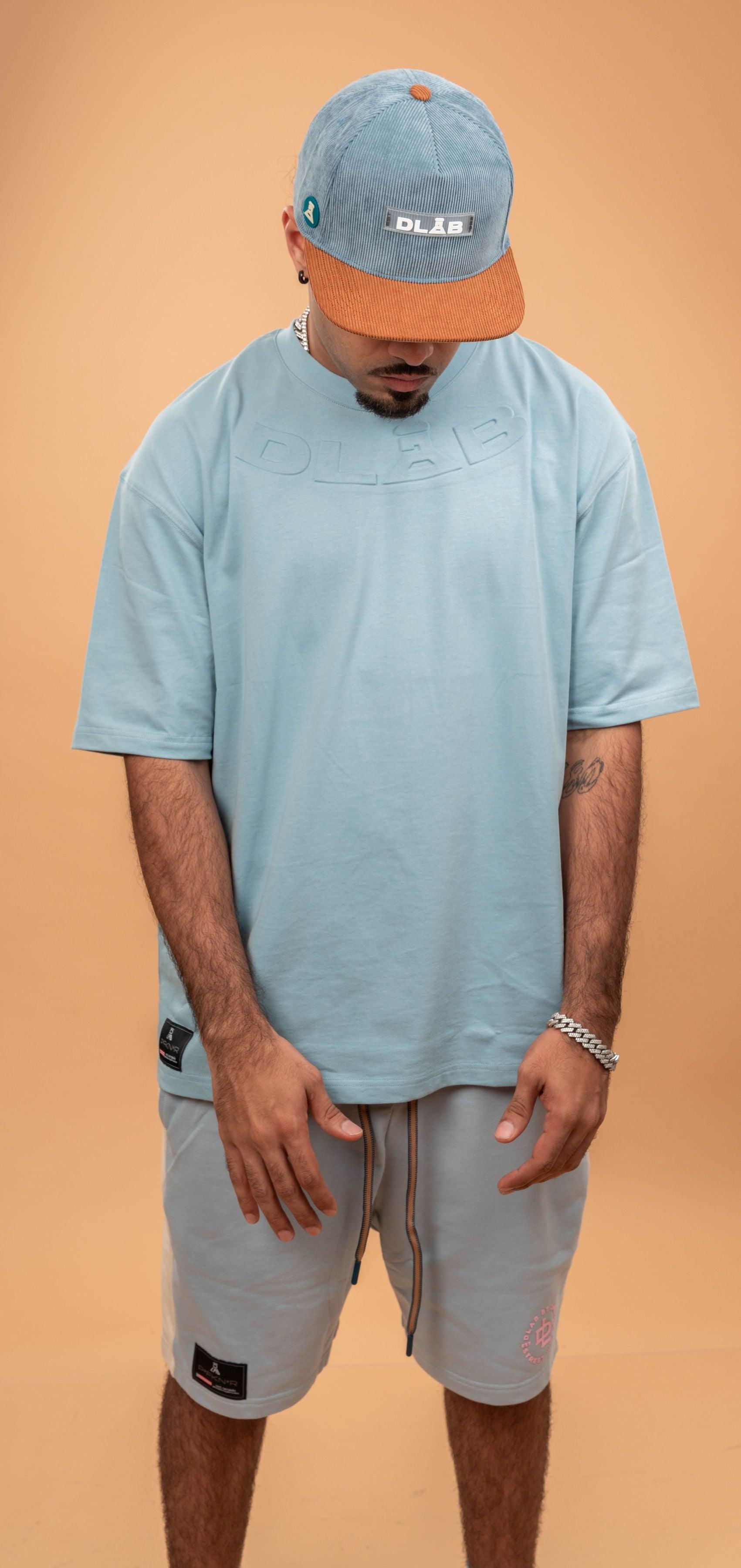 DLAB Oversized Embossed Tee Baby Blue - DlabStore