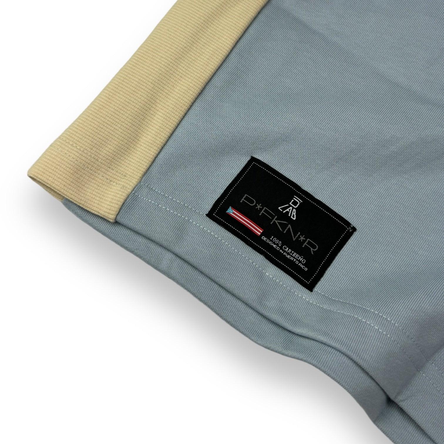 DLAB Oversized Shorts Baby Blue/Cream/Brown - DlabStore