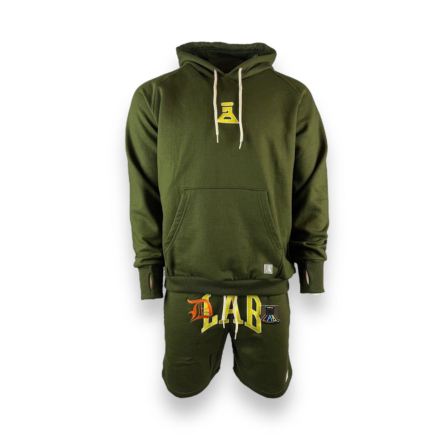 DLAB "SCRPT” SweatShort Olive Green - DlabStore