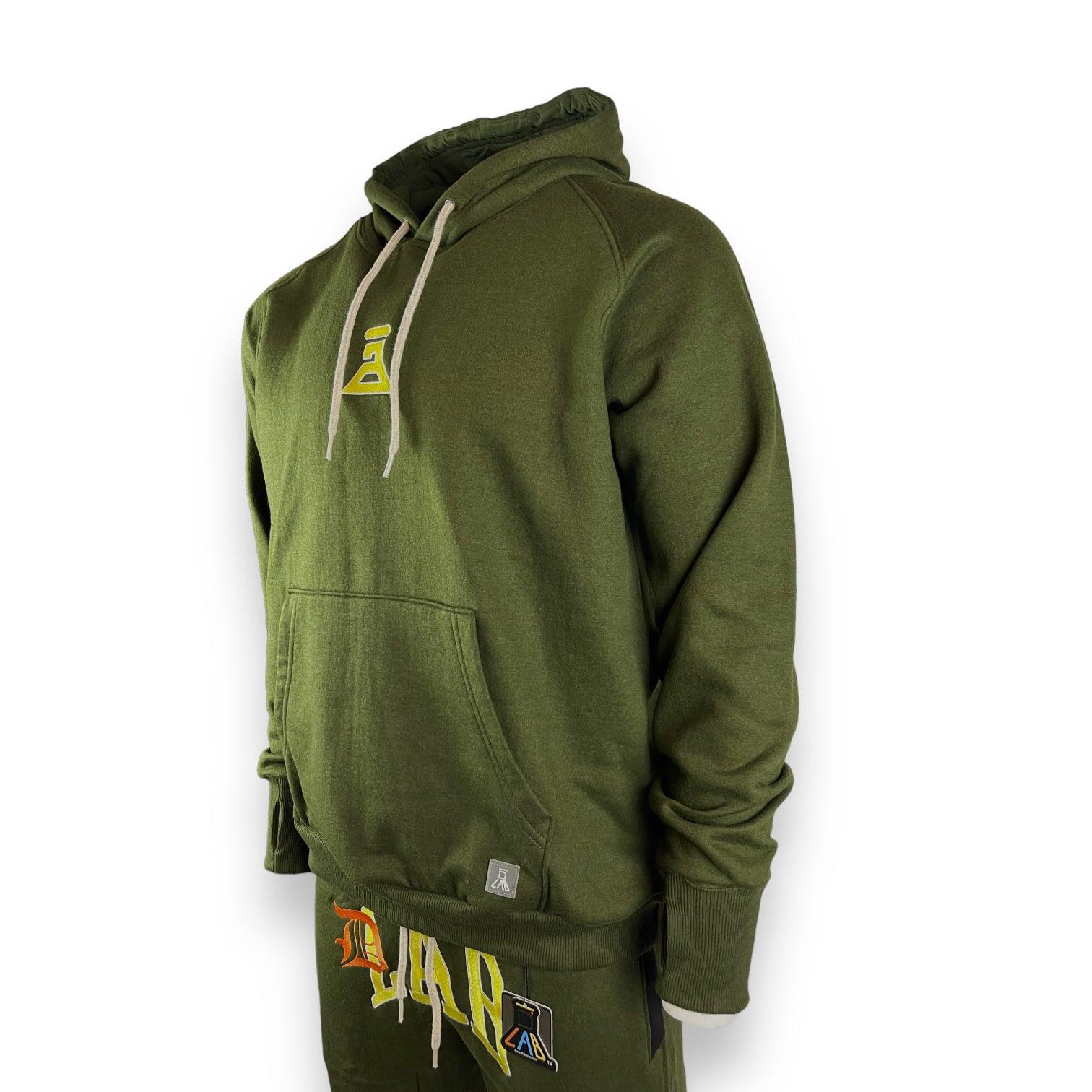 DLAB "SCRIPT” Oversized Hoodie Olive Green - DlabStore