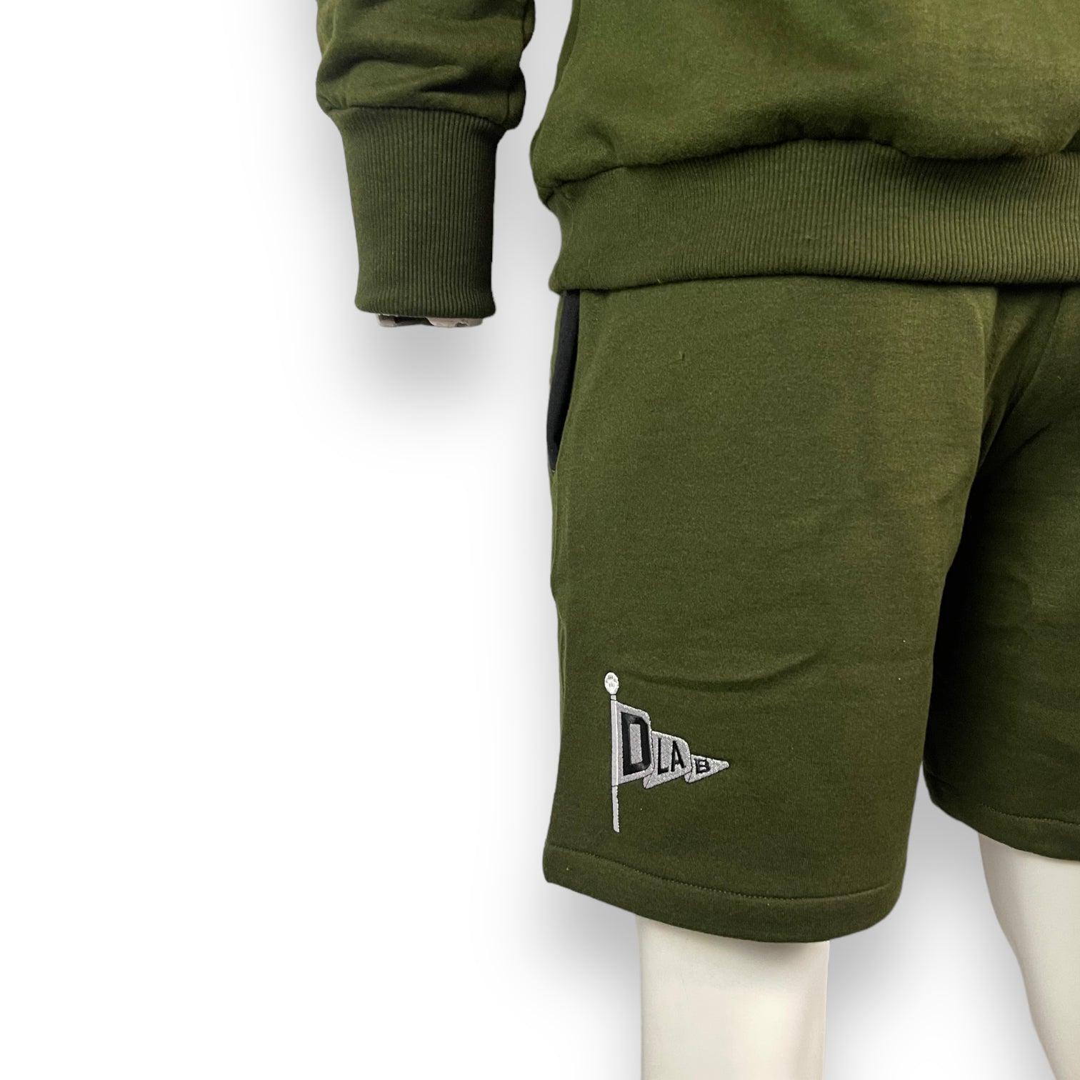 DLAB "SCRIPT” Oversized Hoodie Olive Green - DlabStore