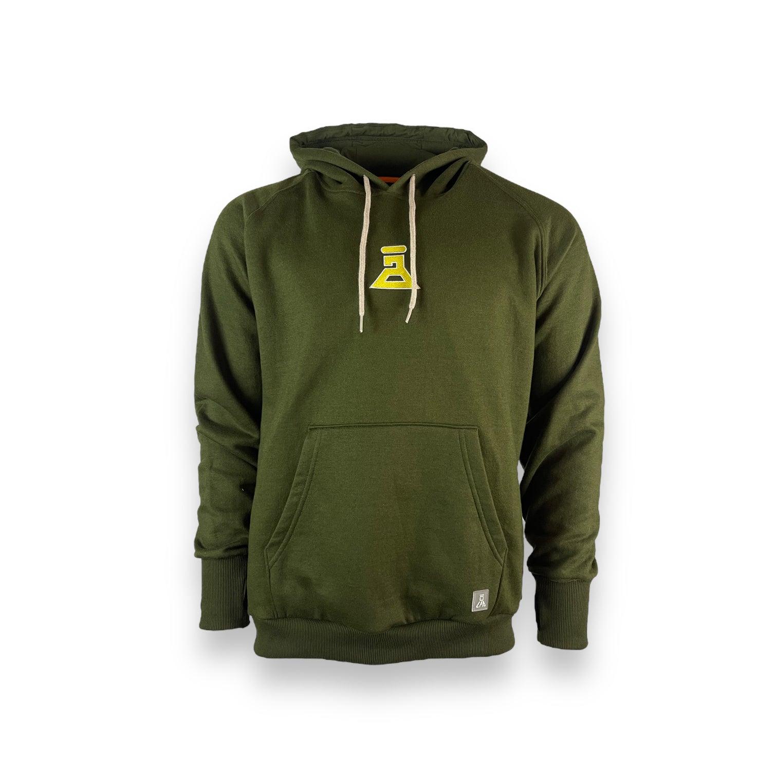 DLAB "SCRIPT” Oversized Hoodie Olive Green - DlabStore