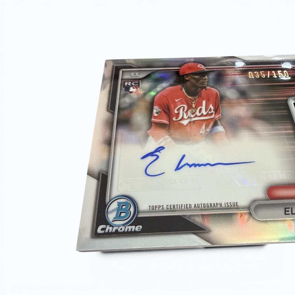 2024 Bowman Chrome Elly De La Cruz RC Auto Relic /150 Reds #BCAR-ED Rookie