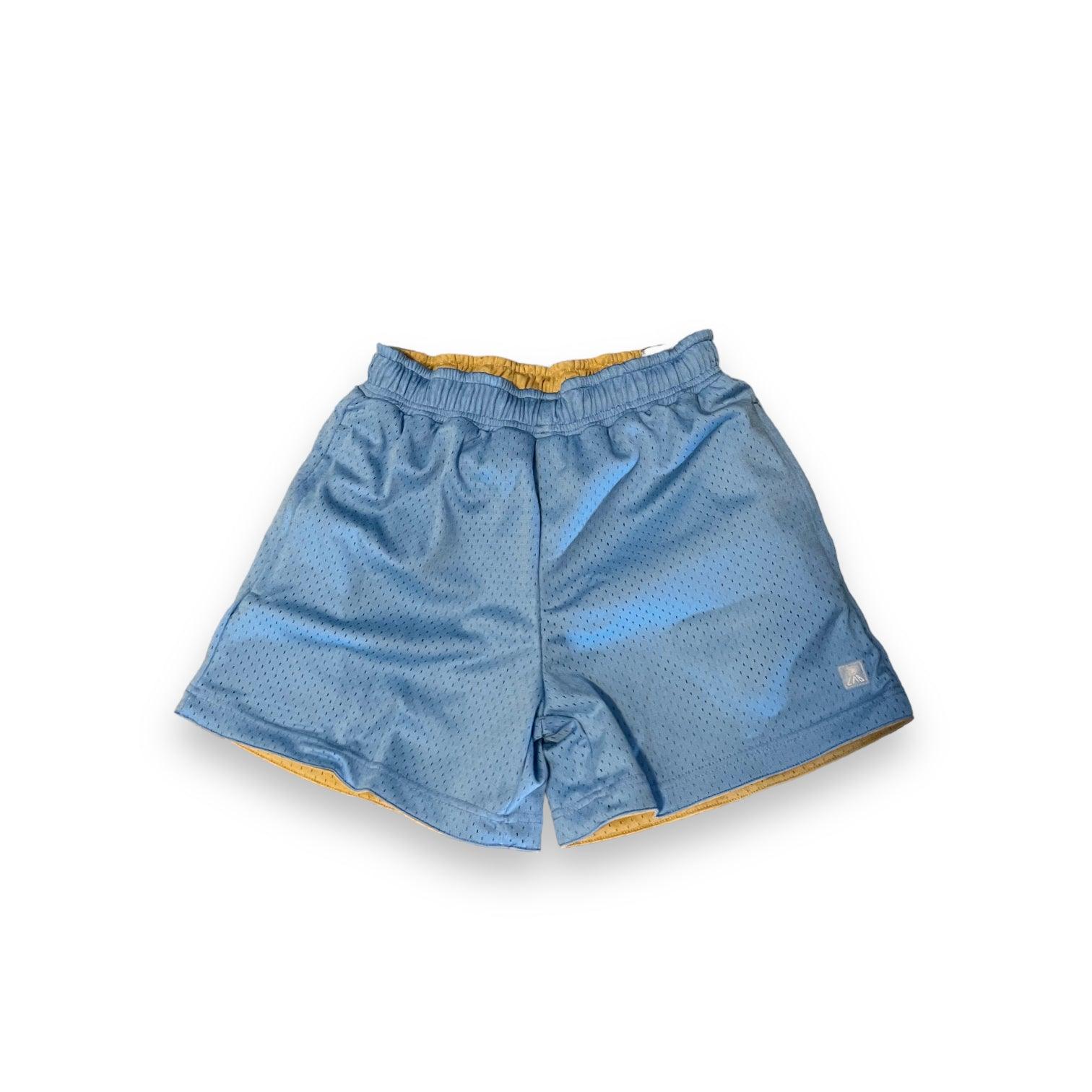 DLAB Men's Mesh Reversible Shorts (SKY BLUE/CREAM) - DlabStore