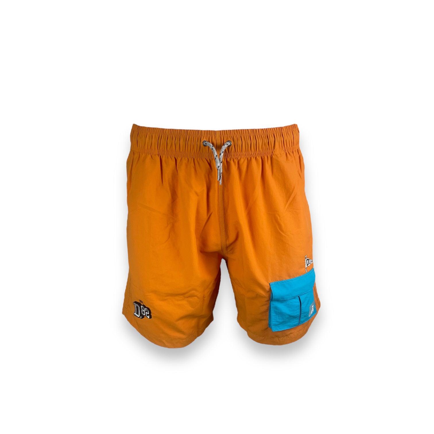 DLAB Hybrid Shorts Orange Blue Pocket - DlabStore