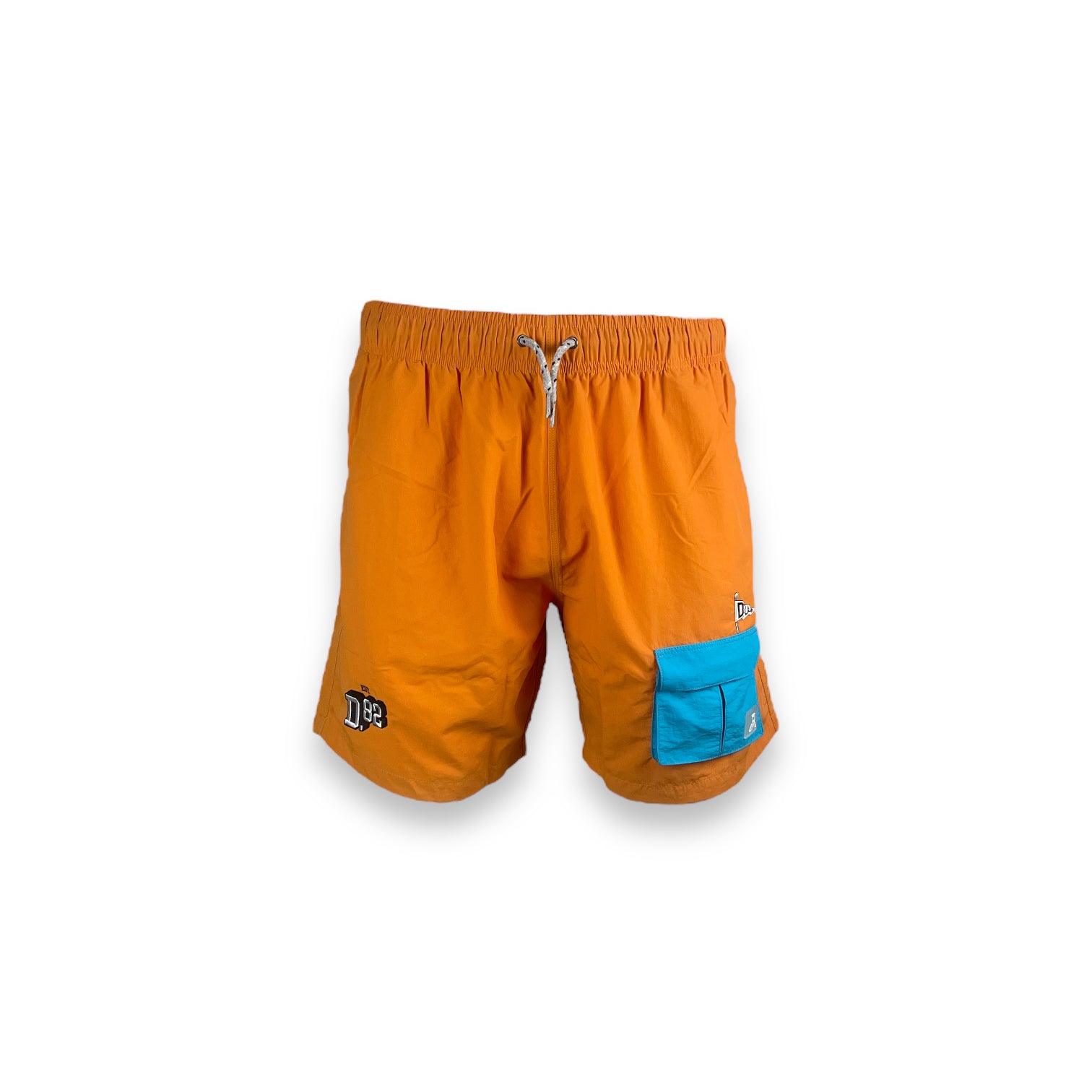 DLAB Hybrid Shorts Orange Blue Pocket - DlabStore
