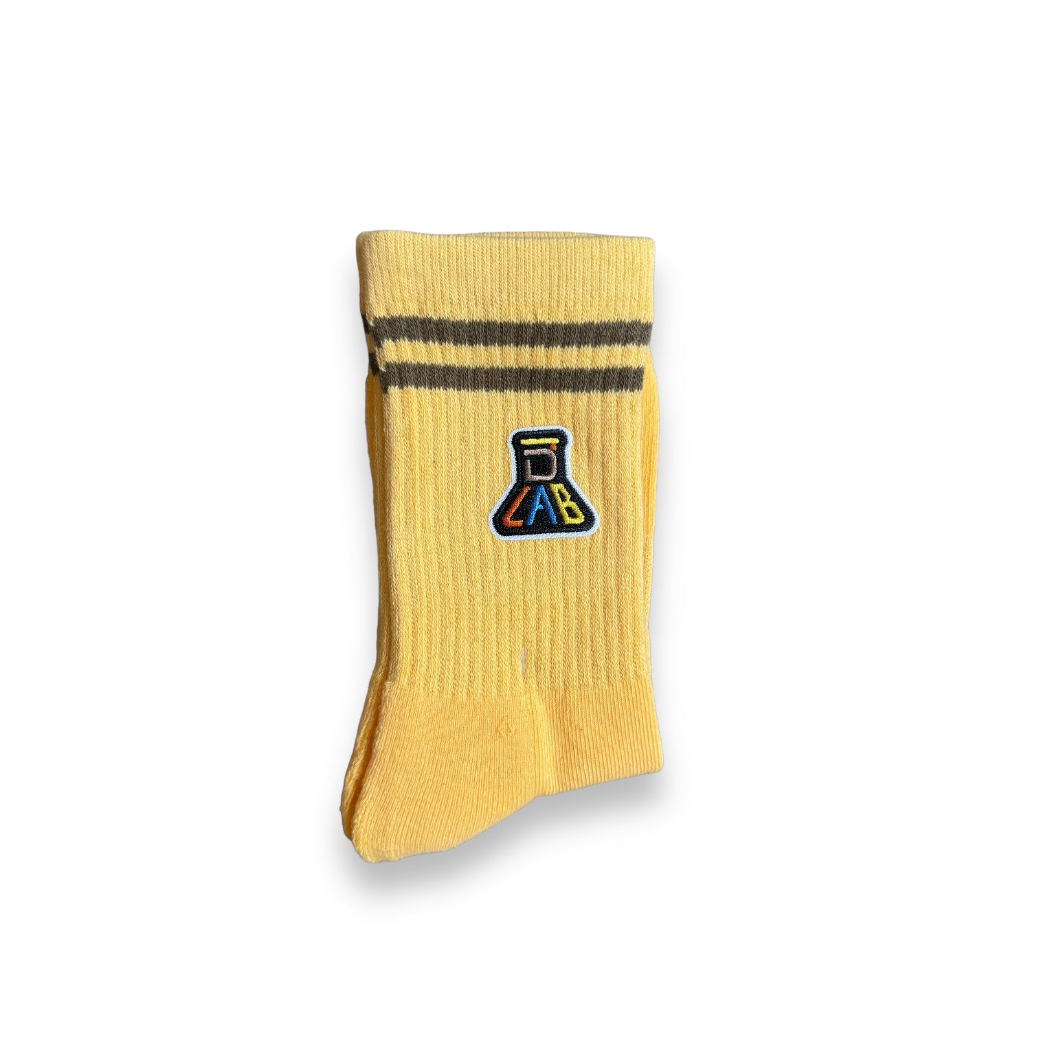 Dlab Socks (High) Yellow with Embroiderd Patch Color Logo