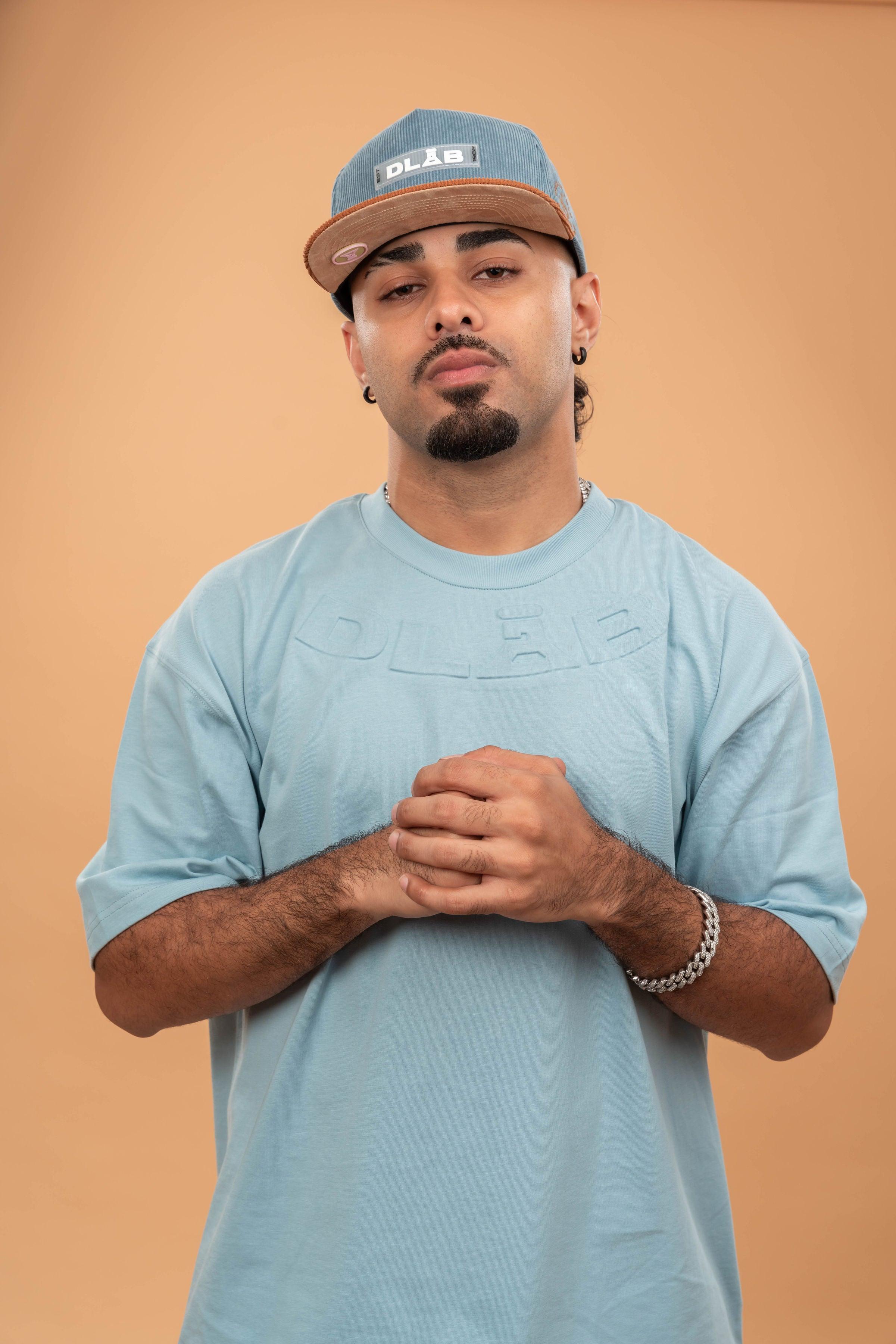 DLAB Oversized Embossed Tee Baby Blue - DlabStore