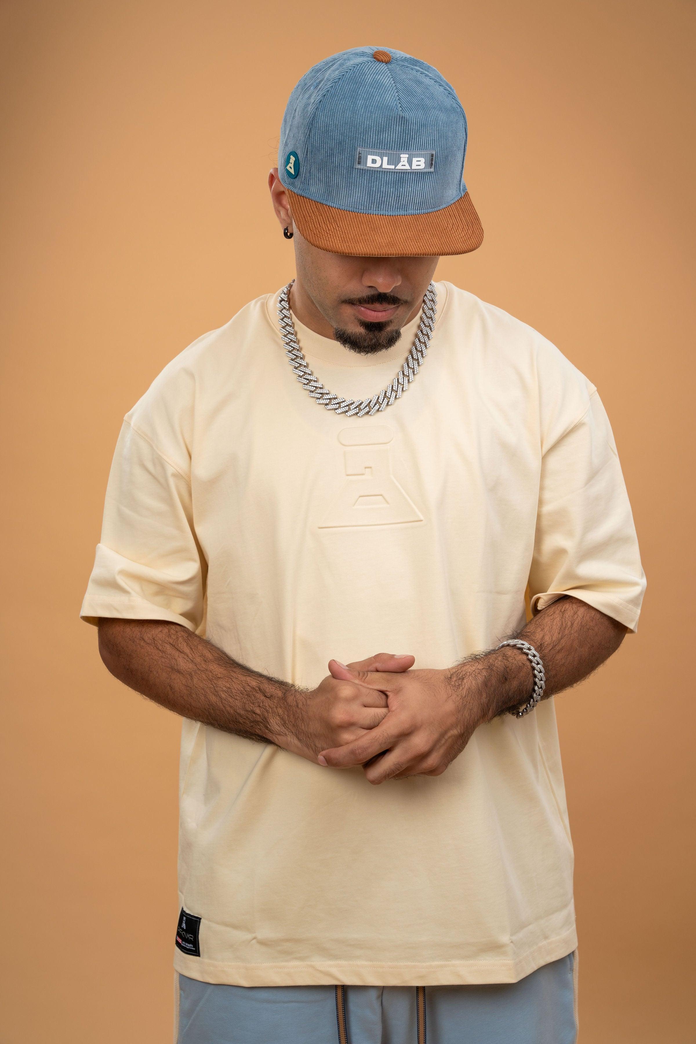 DLAB Oversized Embossed Tee Cream - DlabStore