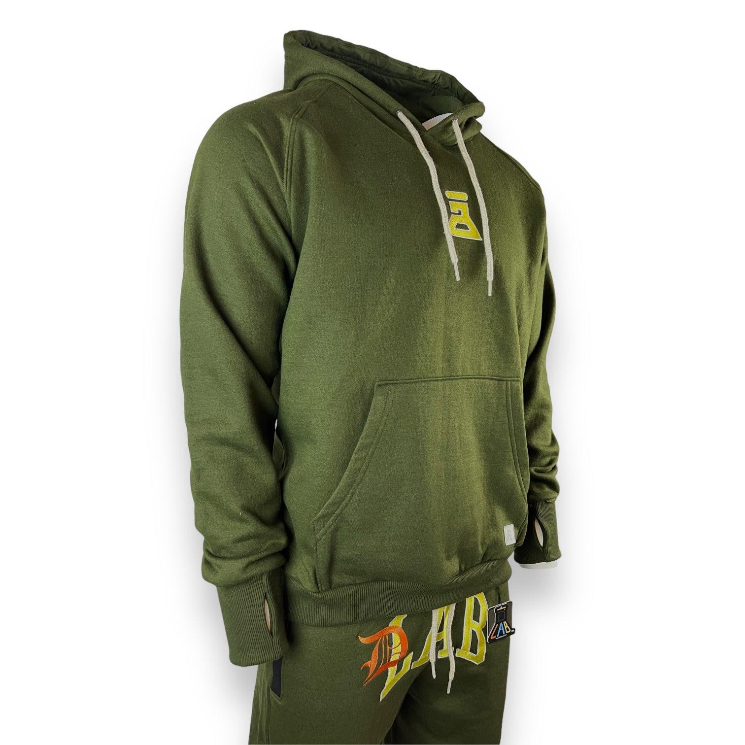 DLAB "SCRIPT” Oversized Hoodie Olive Green - DlabStore