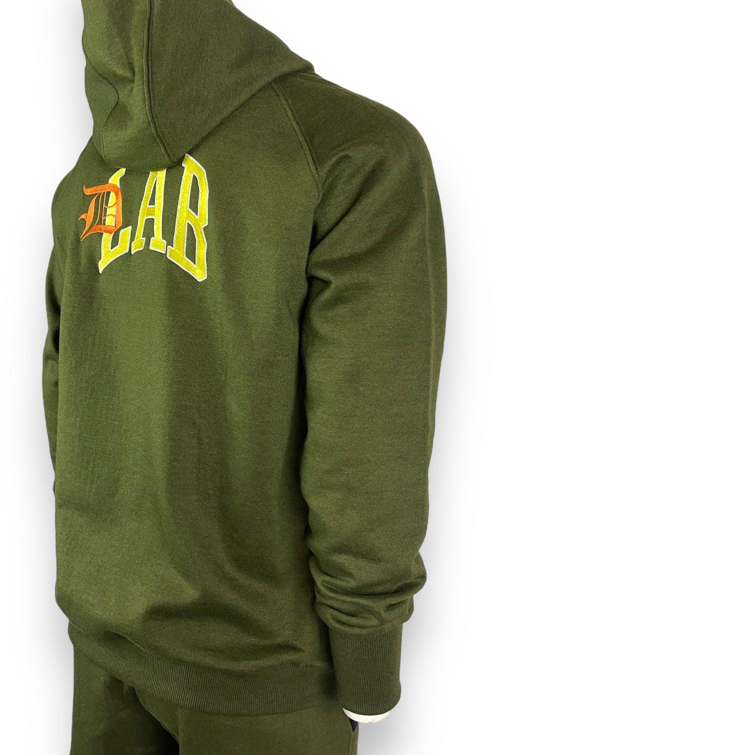 DLAB "SCRIPT” Oversized Hoodie Olive Green - DlabStore
