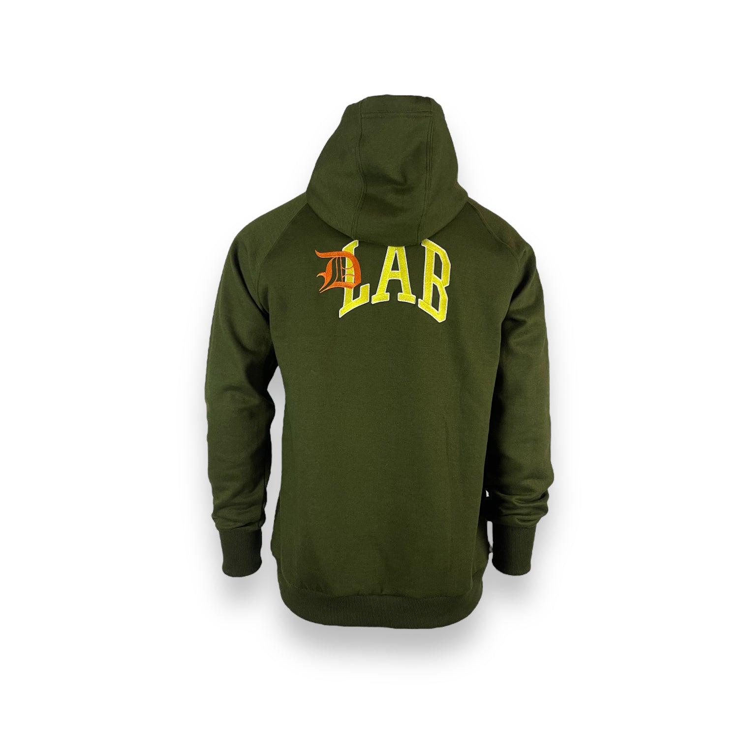 DLAB "SCRIPT” Oversized Hoodie Olive Green - DlabStore