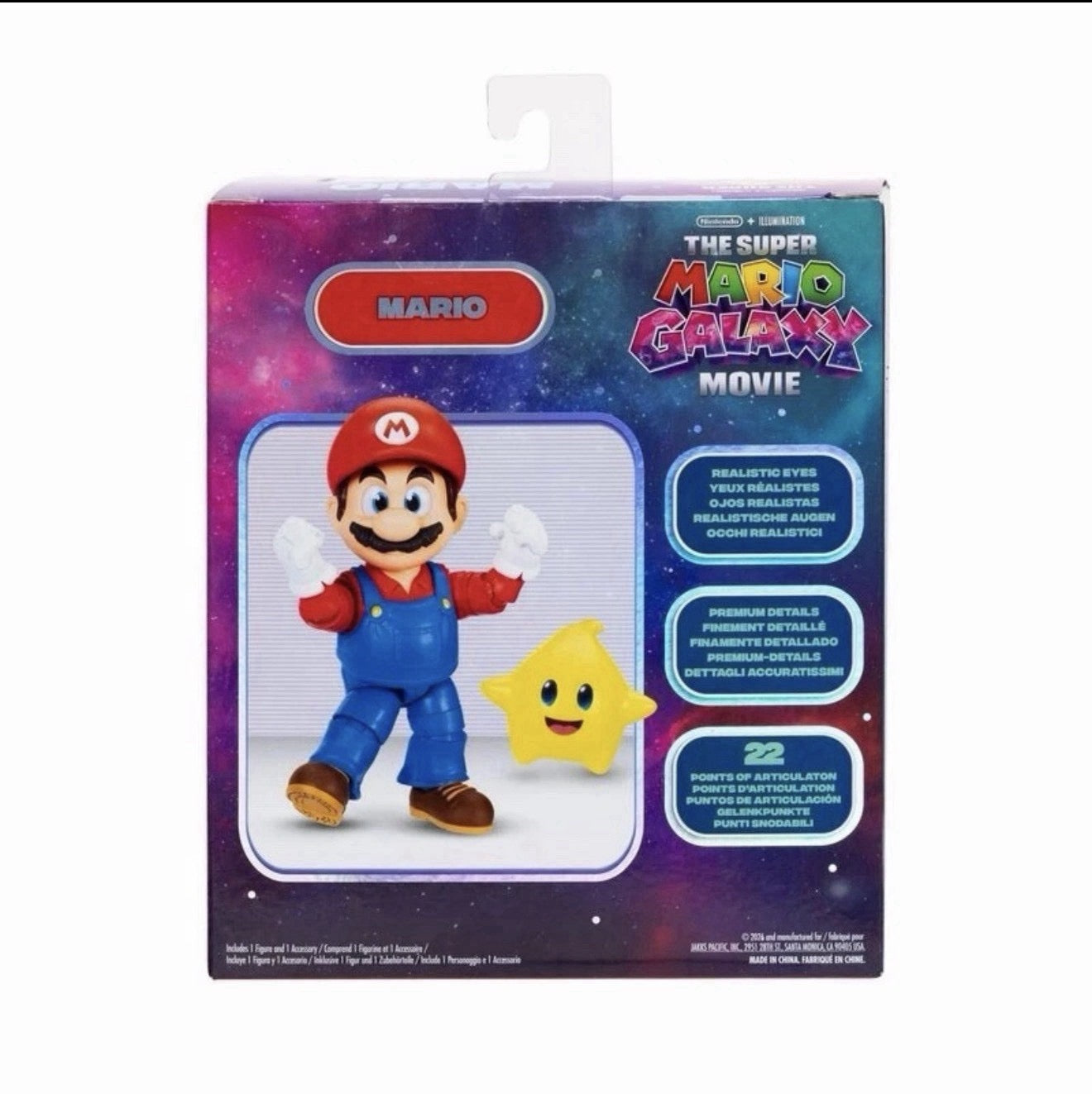 The Super Mario Galaxy Movie Mario 5" Action Figure Series with Luma Star NEW
