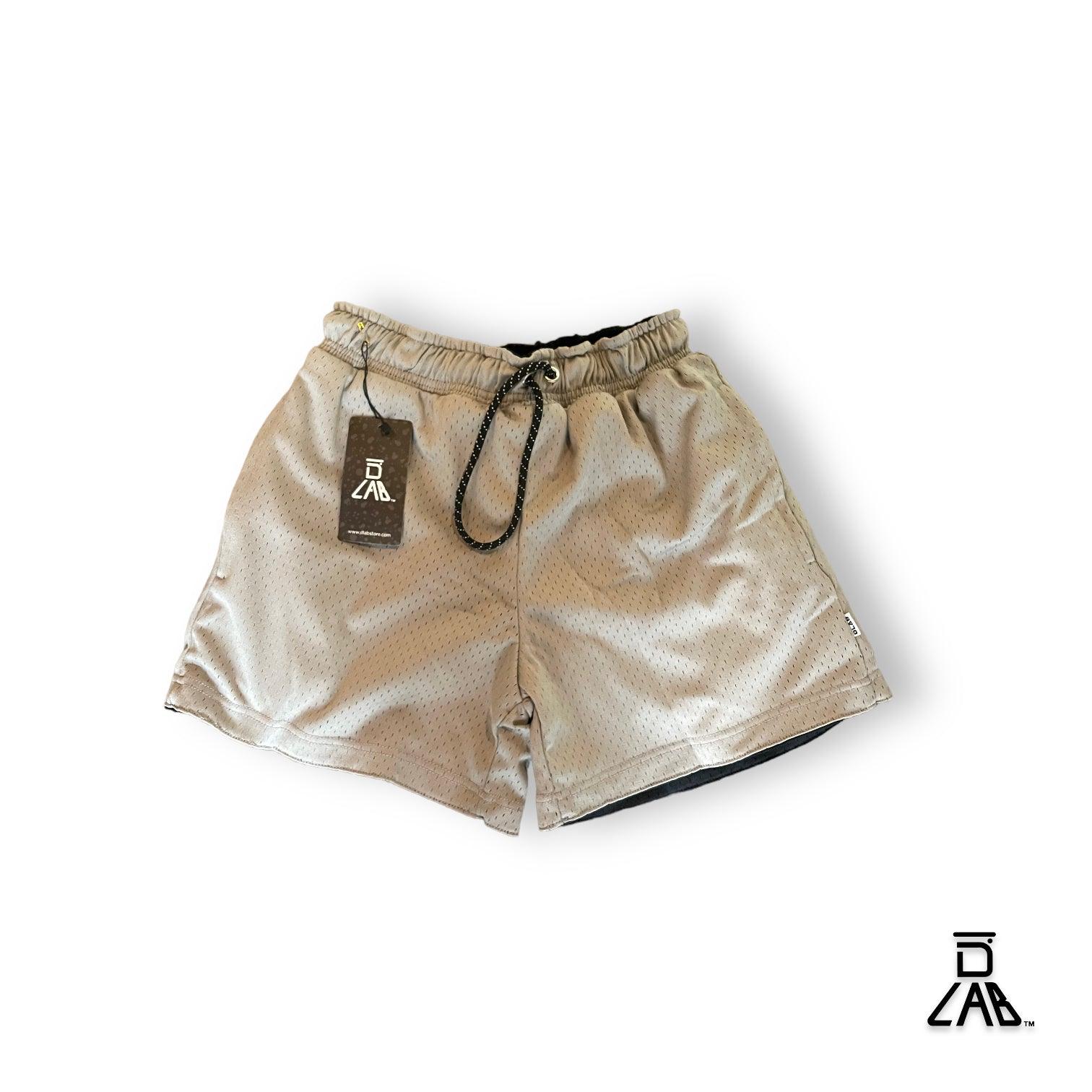 DLAB Men's Mesh Reversible Shorts (BLACK/GREY) - DlabStore