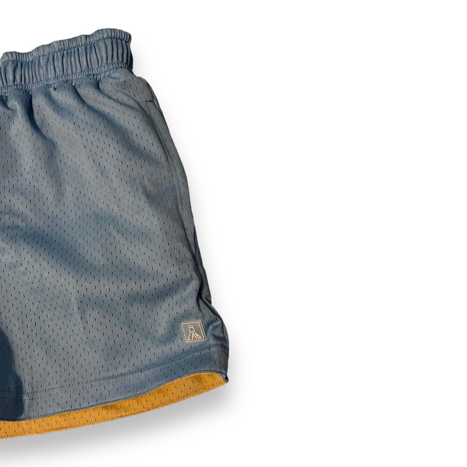 DLAB Men's Mesh Reversible Shorts (SKY BLUE/CREAM) - DlabStore