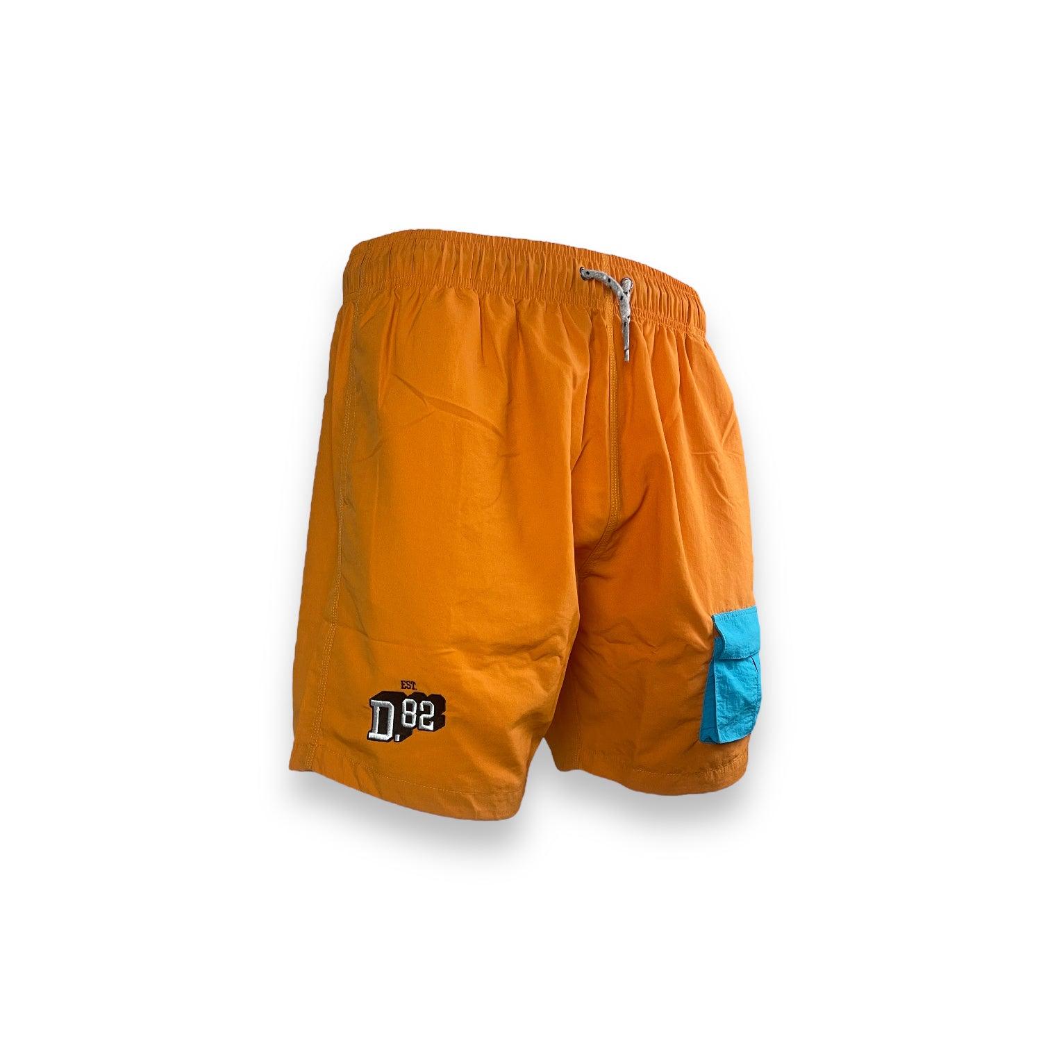 DLAB Hybrid Shorts Orange Blue Pocket - DlabStore