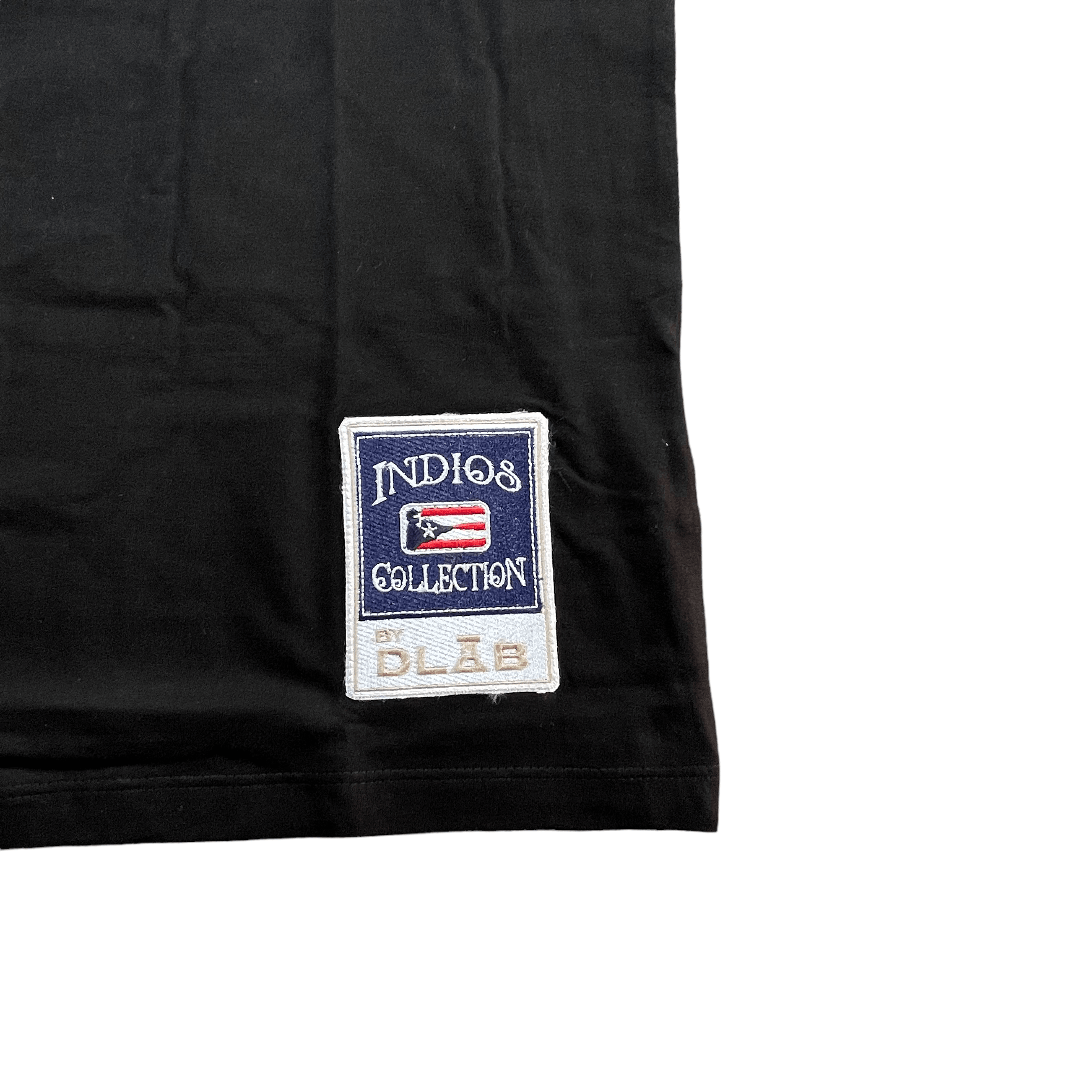 DLAB X INDIOS 3/4 TEE (Negra/Mangas Azul Cielo) - DlabStore
