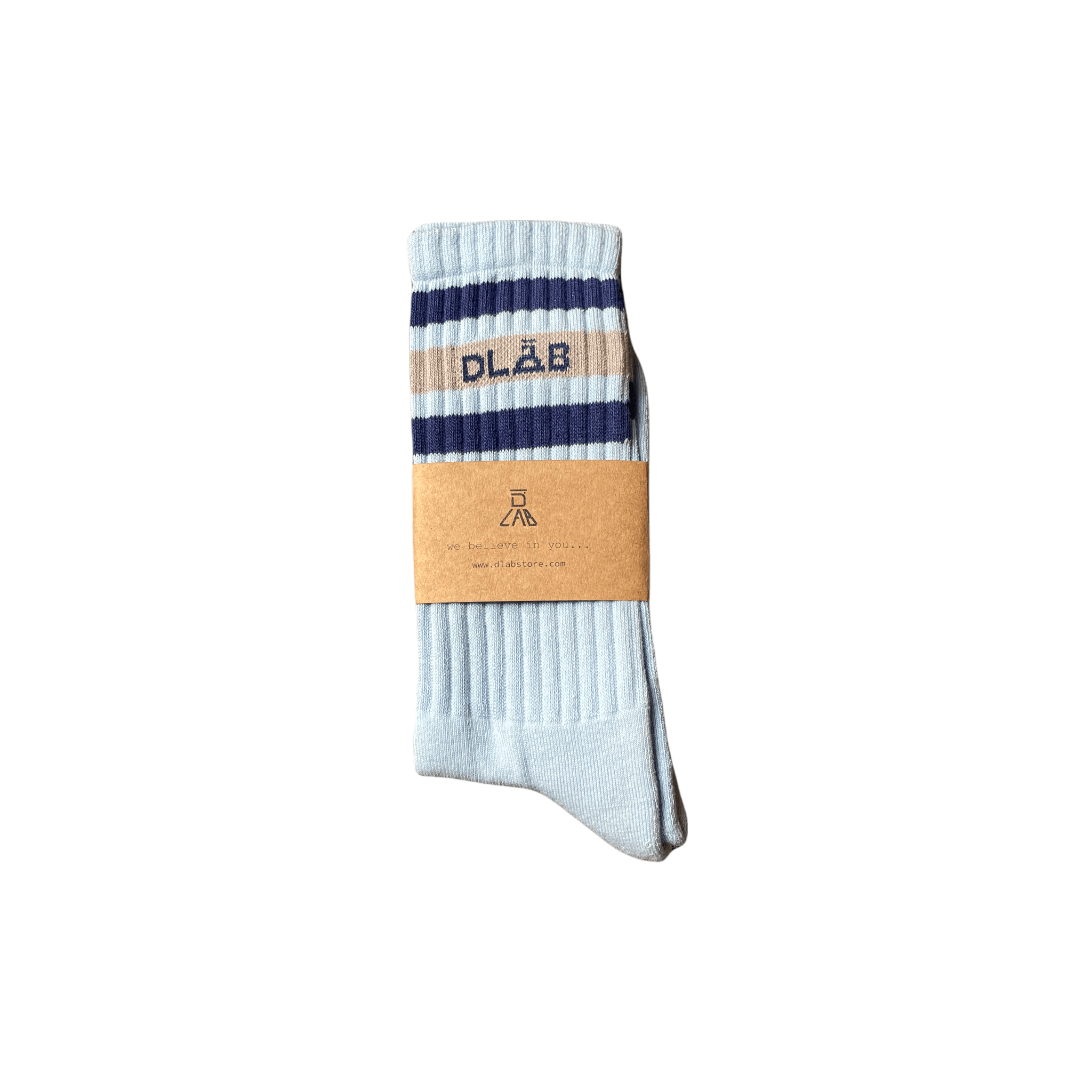 Dlab Socks (High) Baby Blue/Lines - DlabStore