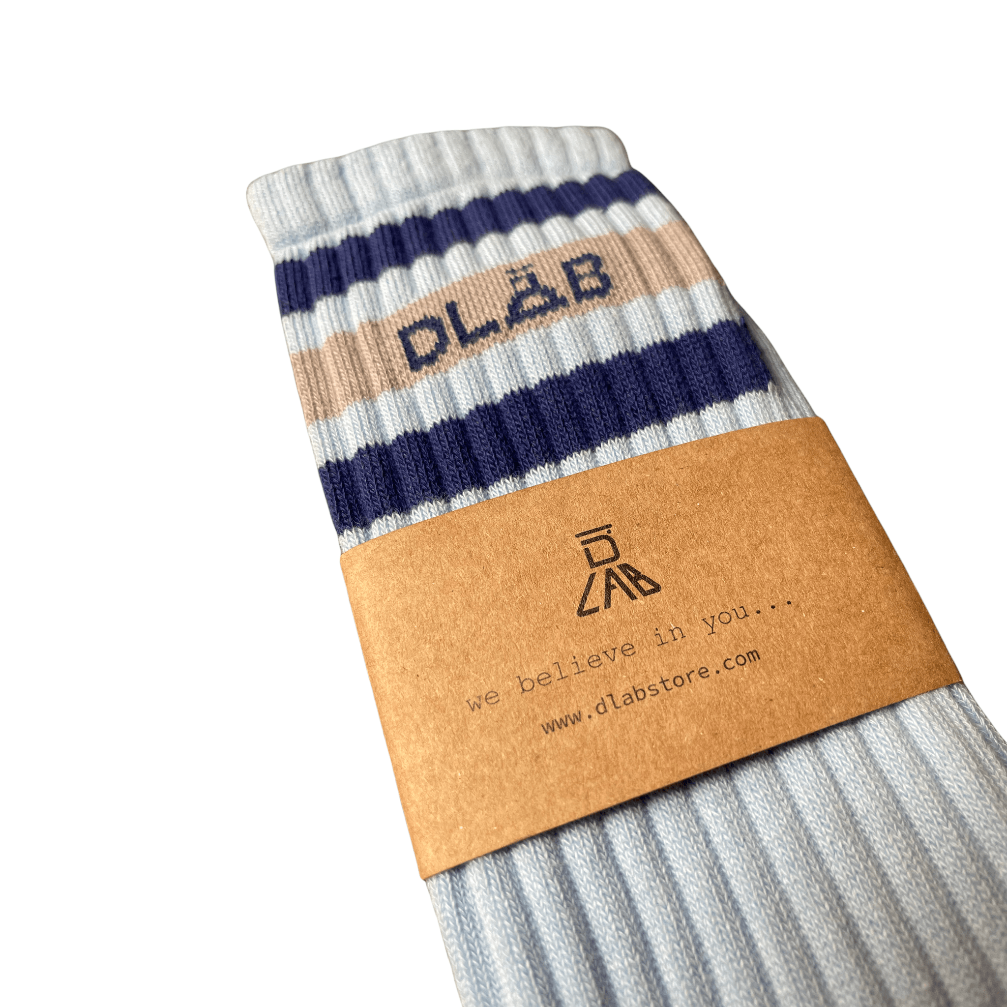 Dlab Socks (High) Baby Blue/Lines - DlabStore