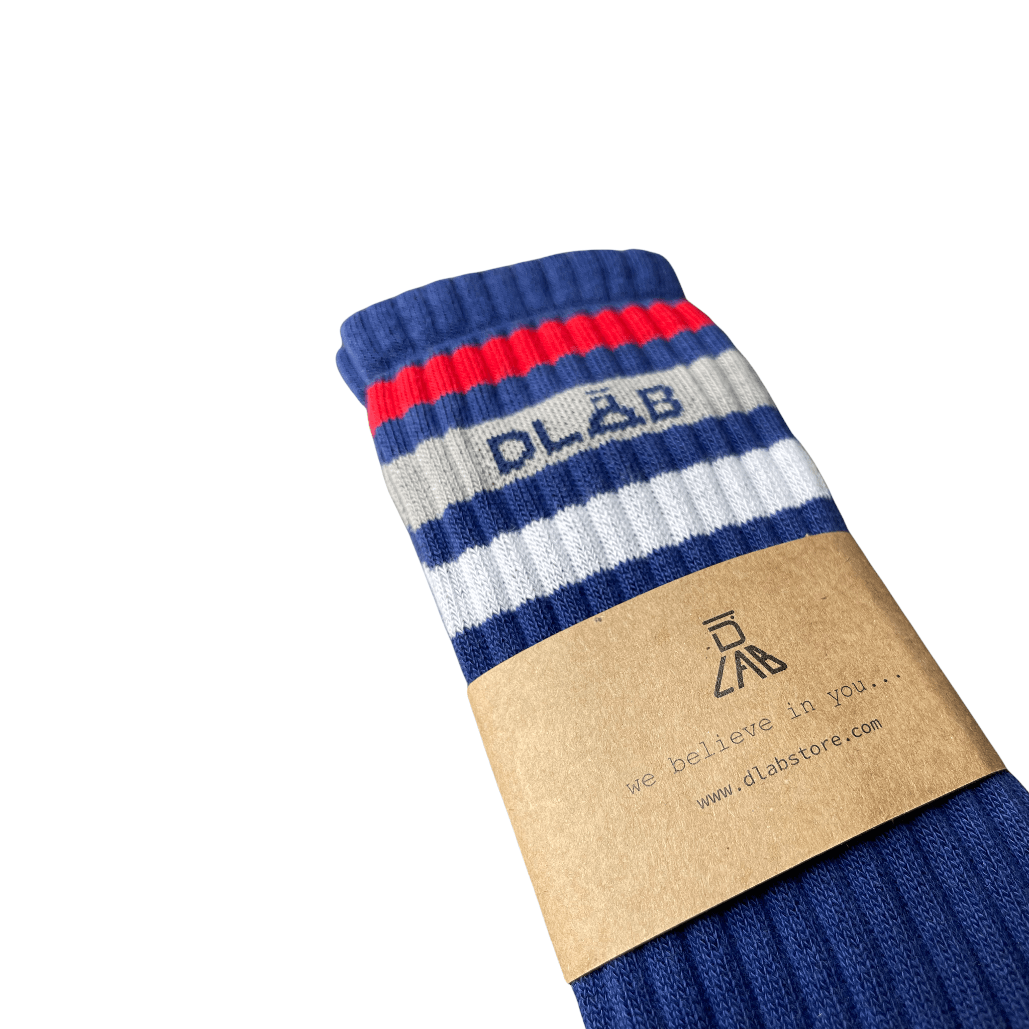 Dlab Socks (High) Navy Blue/Lines - DlabStore
