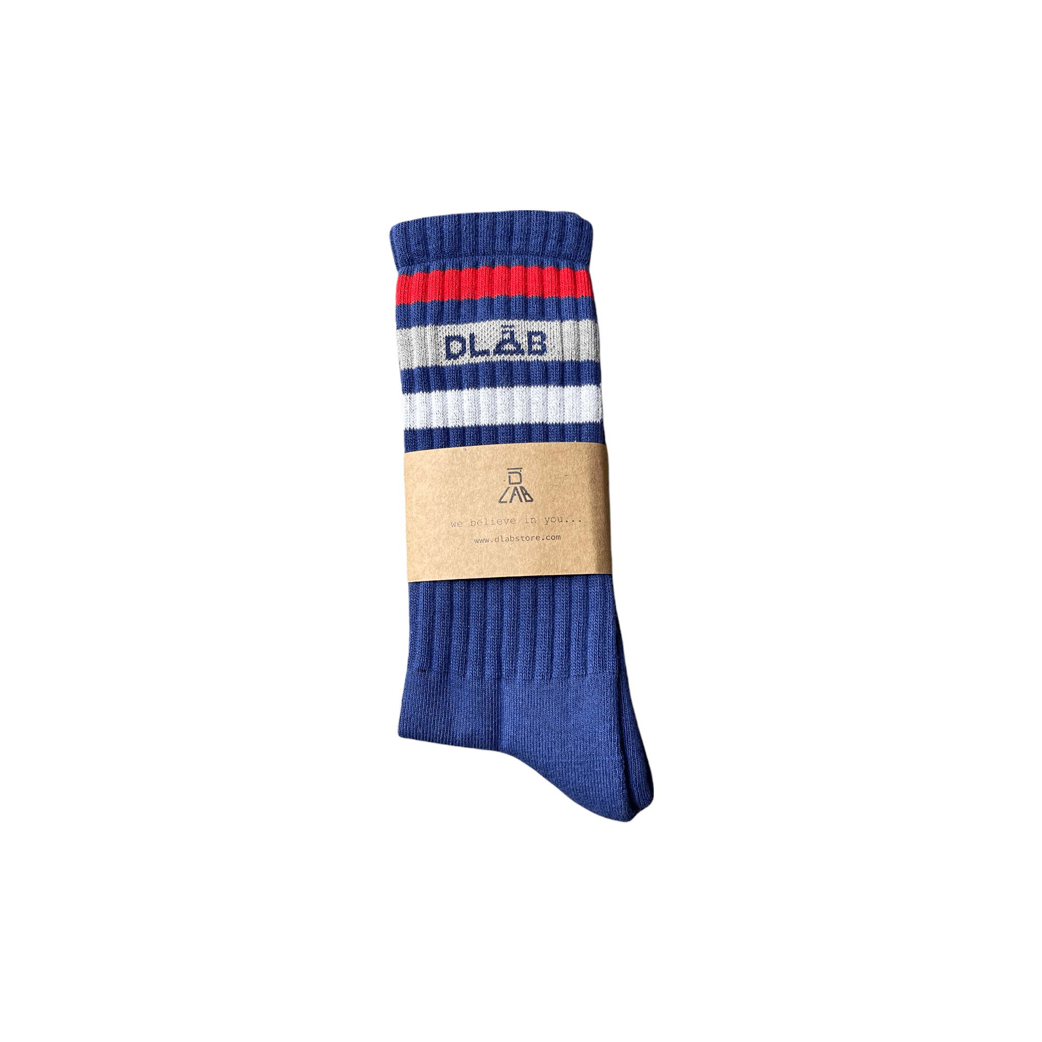 Dlab Socks (High) Navy Blue/Lines - DlabStore